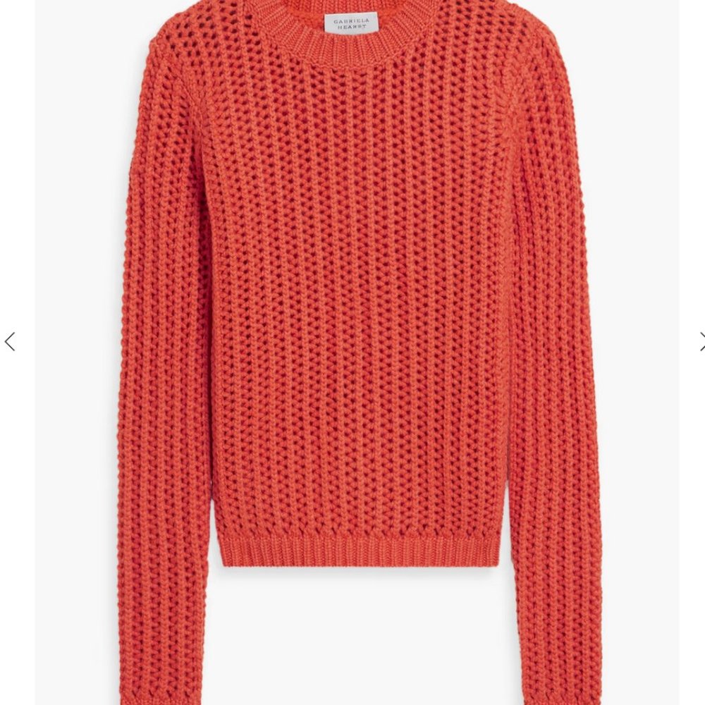 Gabriela Hearst Open-Knit Cashmere Sweater (S)